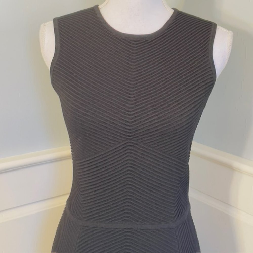 Ronny Kobo Torn LBD Ribbed Bandage Flare LBD Tank Dress Medium - Picture 3 of 7